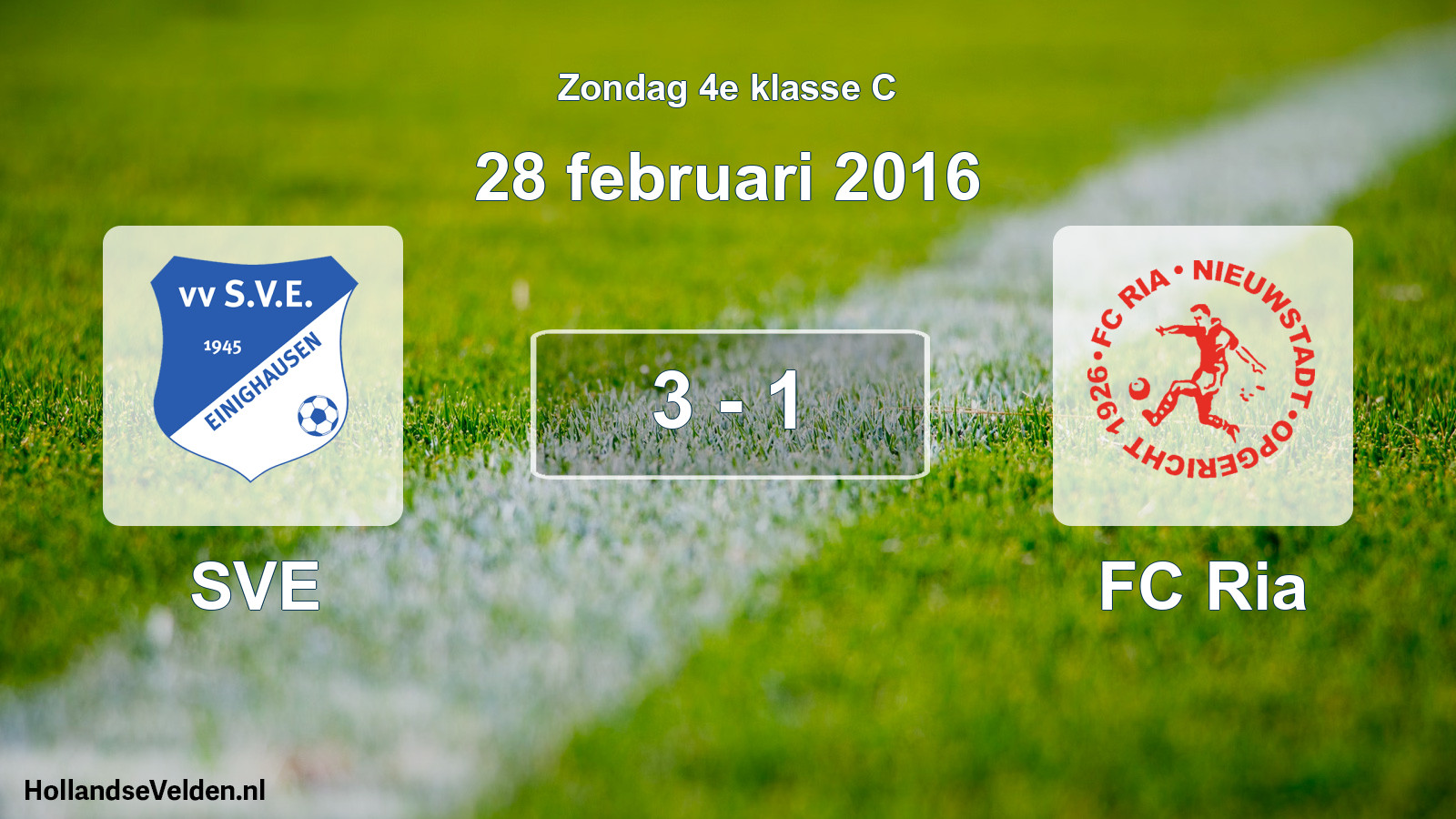 Total number of matches played: SVE - FC Ria 3 - 1 (28 February 2016)
