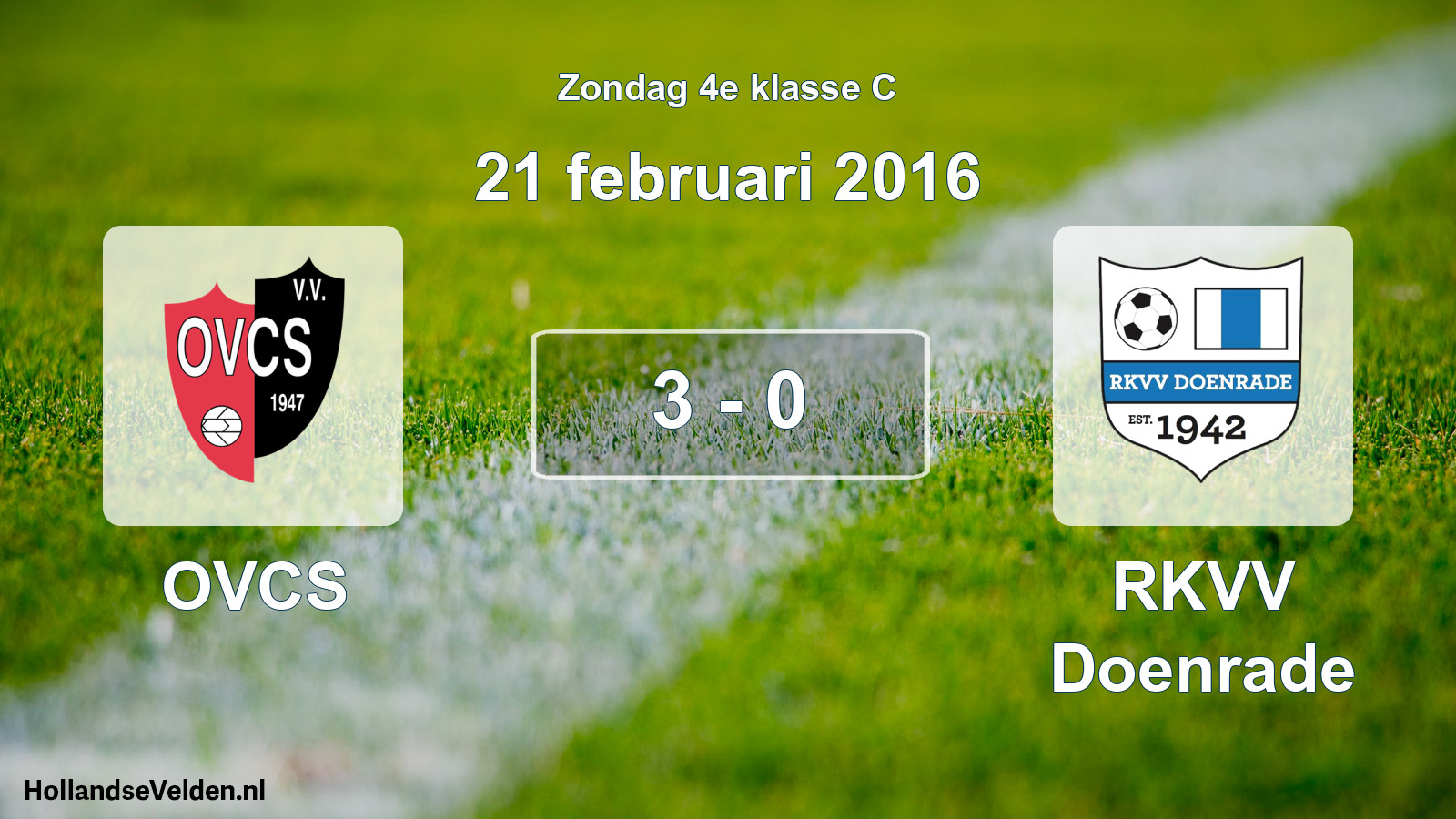 Total number of matches played: OVCS - RKVV Doenrade 3 - 0 (21 February 2016)