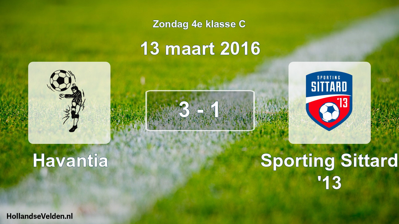 Total number of matches played: Havantia - Sporting Sittard '13 3 - 1 (13 March 2016)