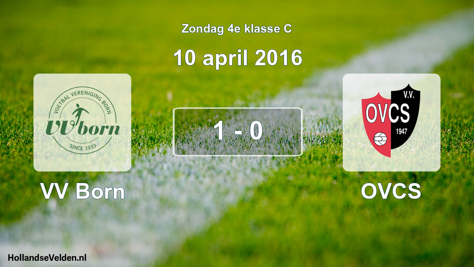 Total number of matches played: VV Born - OVCS 1 - 0 (10 April 2016)