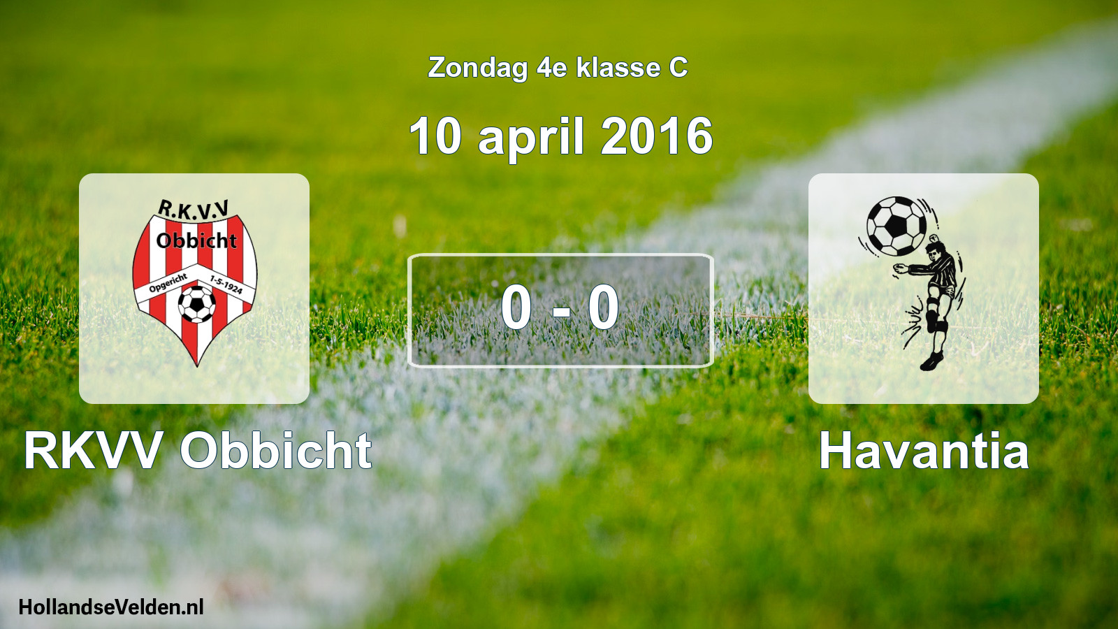 Total number of matches played: RKVV Obbicht - Havantia 0 - 0 (10 April 2016)