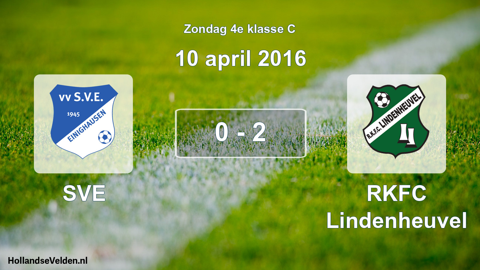 Total number of matches played: SVE - RKFC Lindenheuvel 0 - 2 (10 April 2016)
