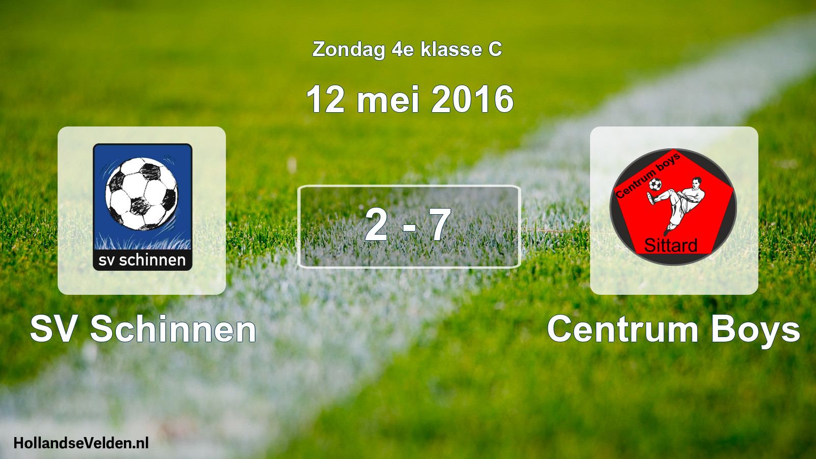 Total number of matches played: SV Schinnen - Centrum Boys 2 - 7 (12 May 2016)