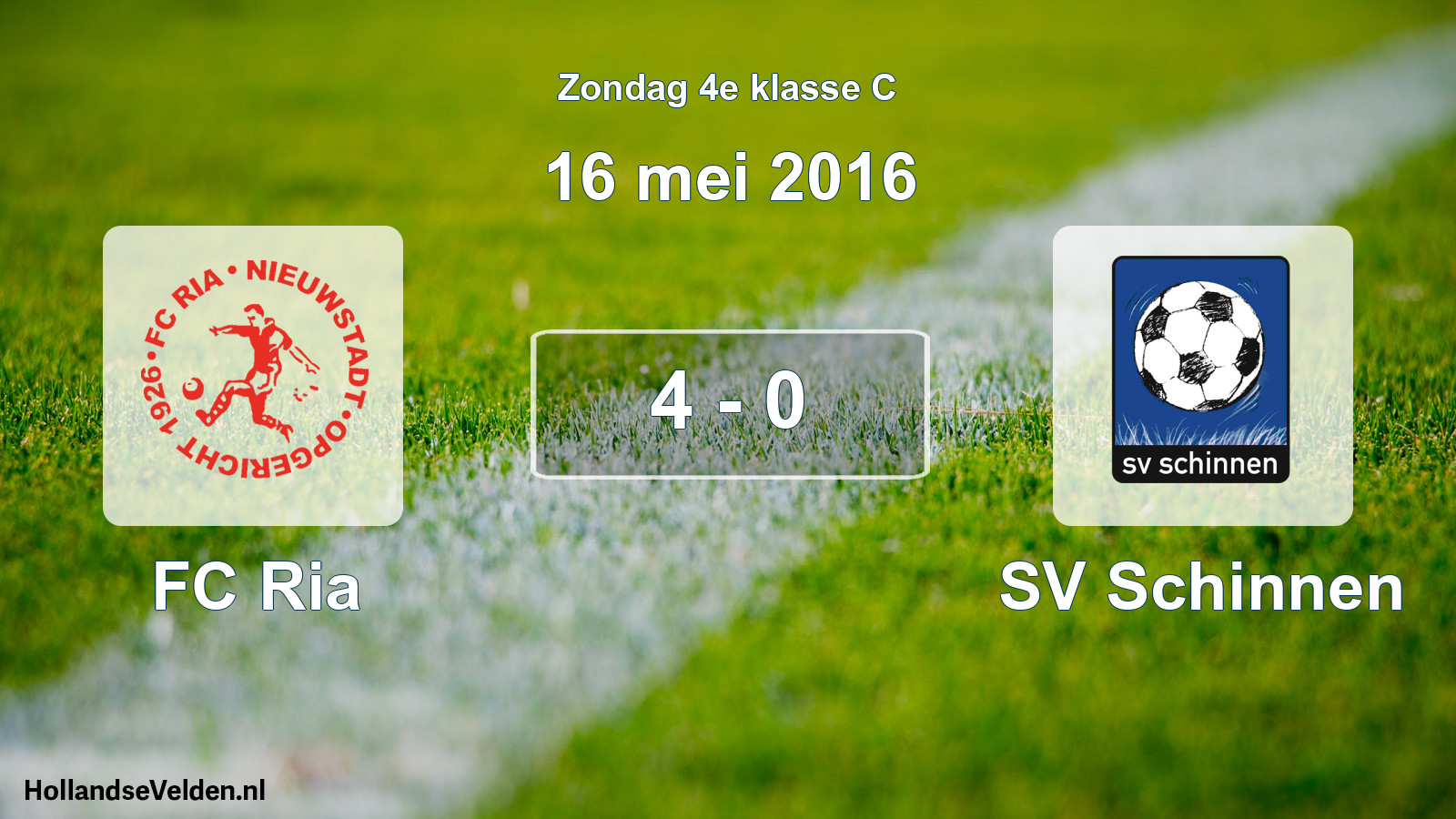 Total number of matches played: FC Ria - SV Schinnen 4 - 0 (16 May 2016)