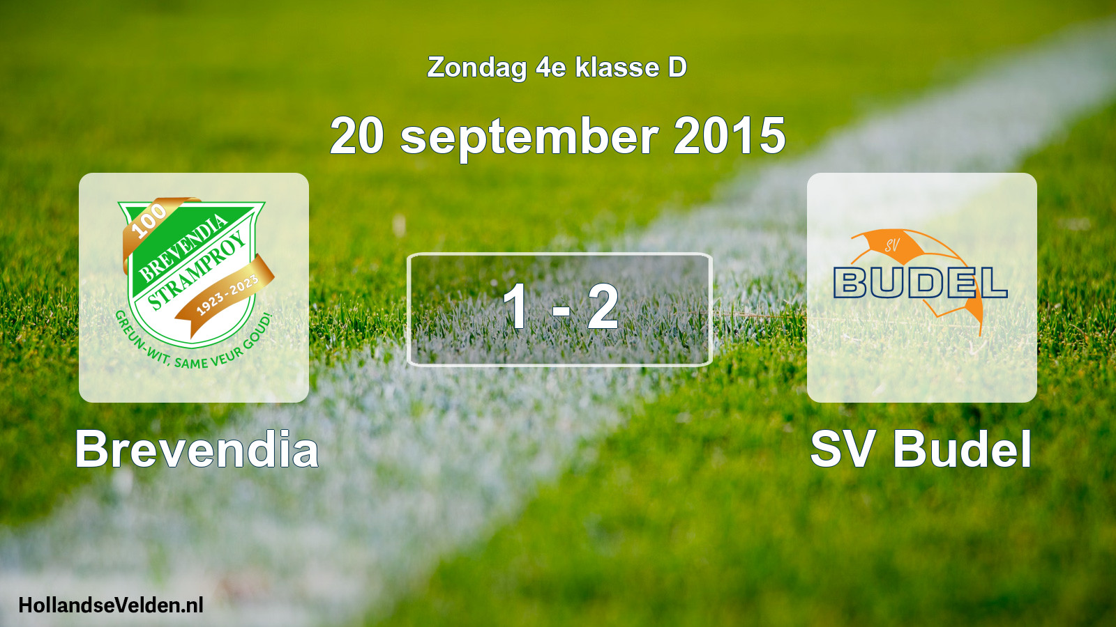 Total number of matches played: Brevendia - SV Budel 1 - 2 (20 September 2015)