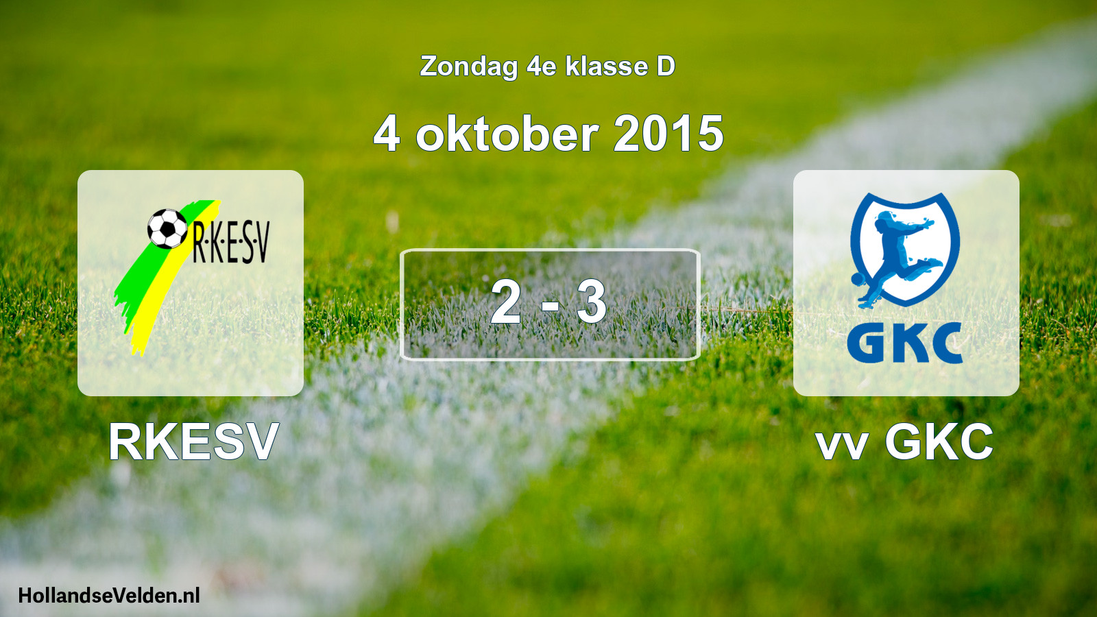 Total number of matches played: RKESV - vv GKC 2 - 3 (4 October 2015)