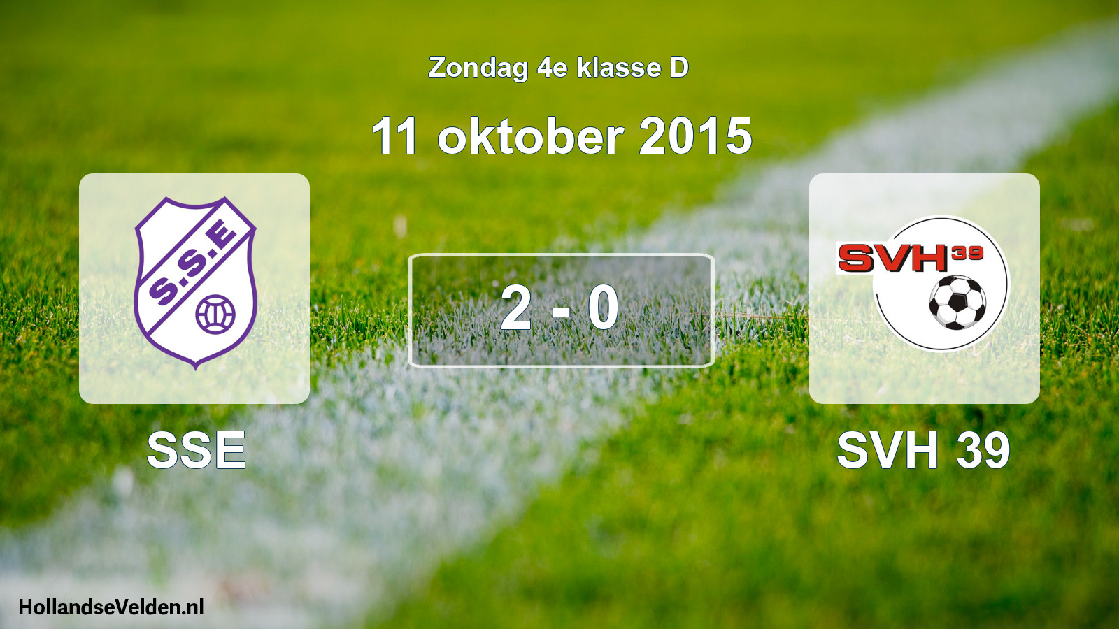 Total number of matches played: SSE - SVH 39 2 - 0 (11 October 2015)