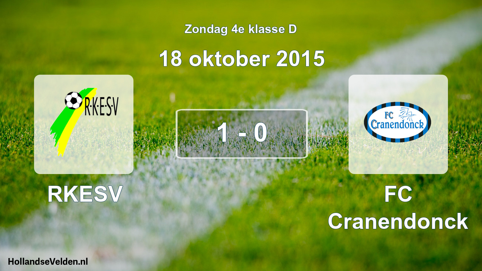Total number of matches played: RKESV - FC Cranendonck 1 - 0 (18 October 2015)