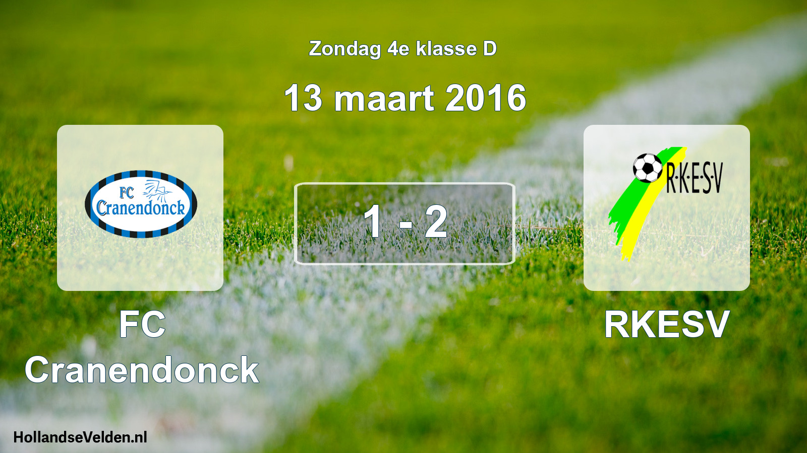 Total number of matches played: FC Cranendonck - RKESV 1 - 2 (13 March 2016)