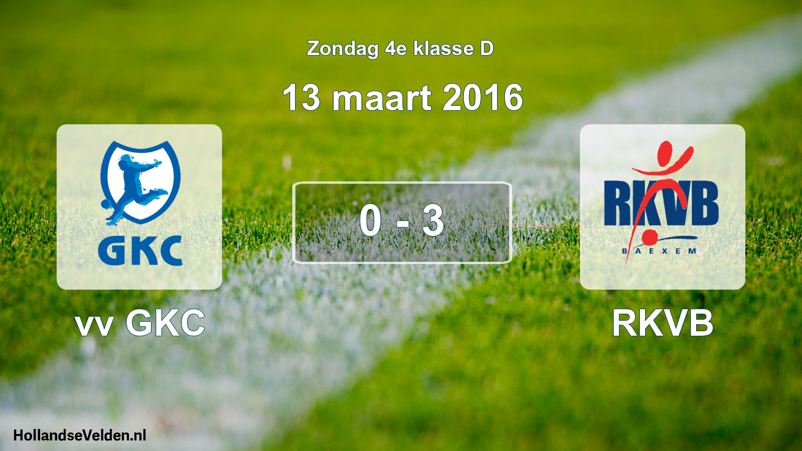 Total number of matches played: vv GKC - RKVB 0 - 3 (13 March 2016)