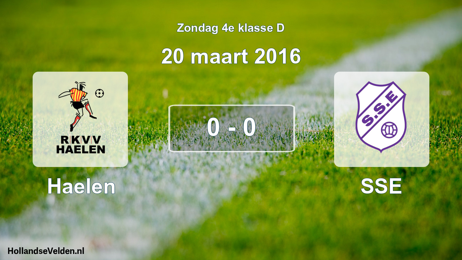 Total number of matches played: Haelen - SSE 0 - 0 (20 March 2016)