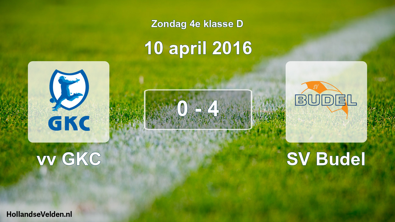 Total number of matches played: vv GKC - SV Budel 0 - 4 (10 April 2016)