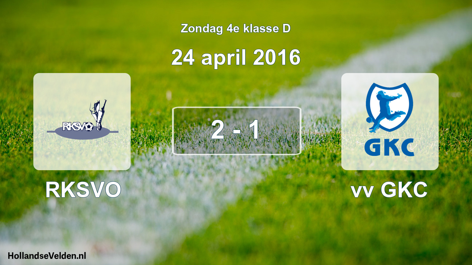 Total number of matches played: RKSVO - vv GKC 2 - 1 (24 April 2016)
