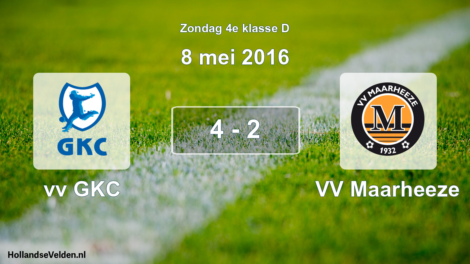 Total number of matches played: vv GKC - VV Maarheeze 4 - 2 (8 May 2016)