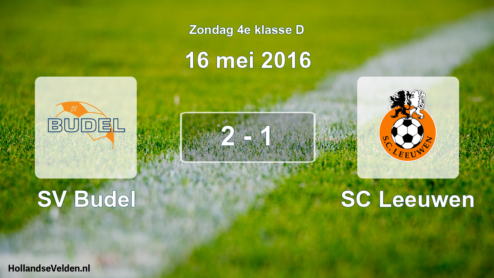 Total number of matches played: SV Budel - SC Leeuwen 2 - 1 (16 May 2016)