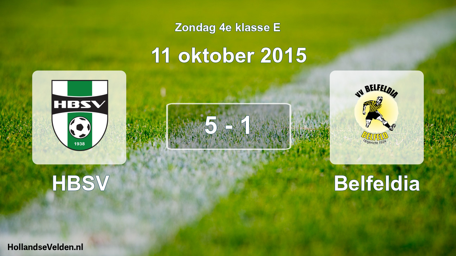 Total number of matches played: HBSV - Belfeldia 5 - 1 (11 October 2015)