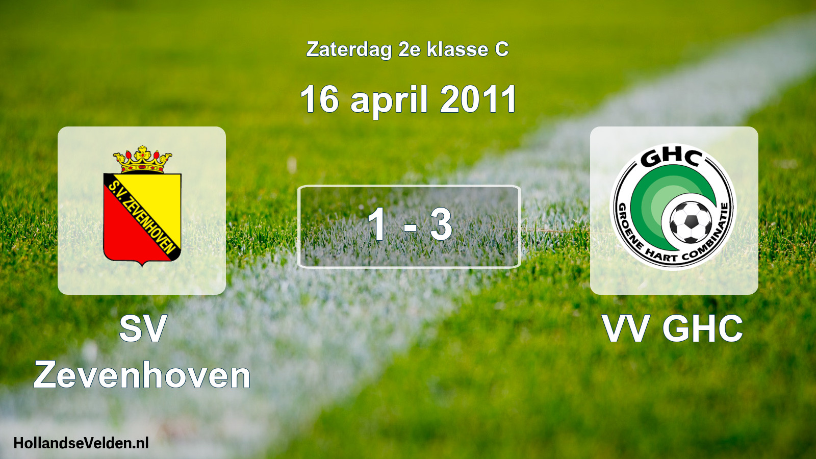 Total number of matches played: SV Zevenhoven - VV GHC 1 - 3 (16 April 2011)