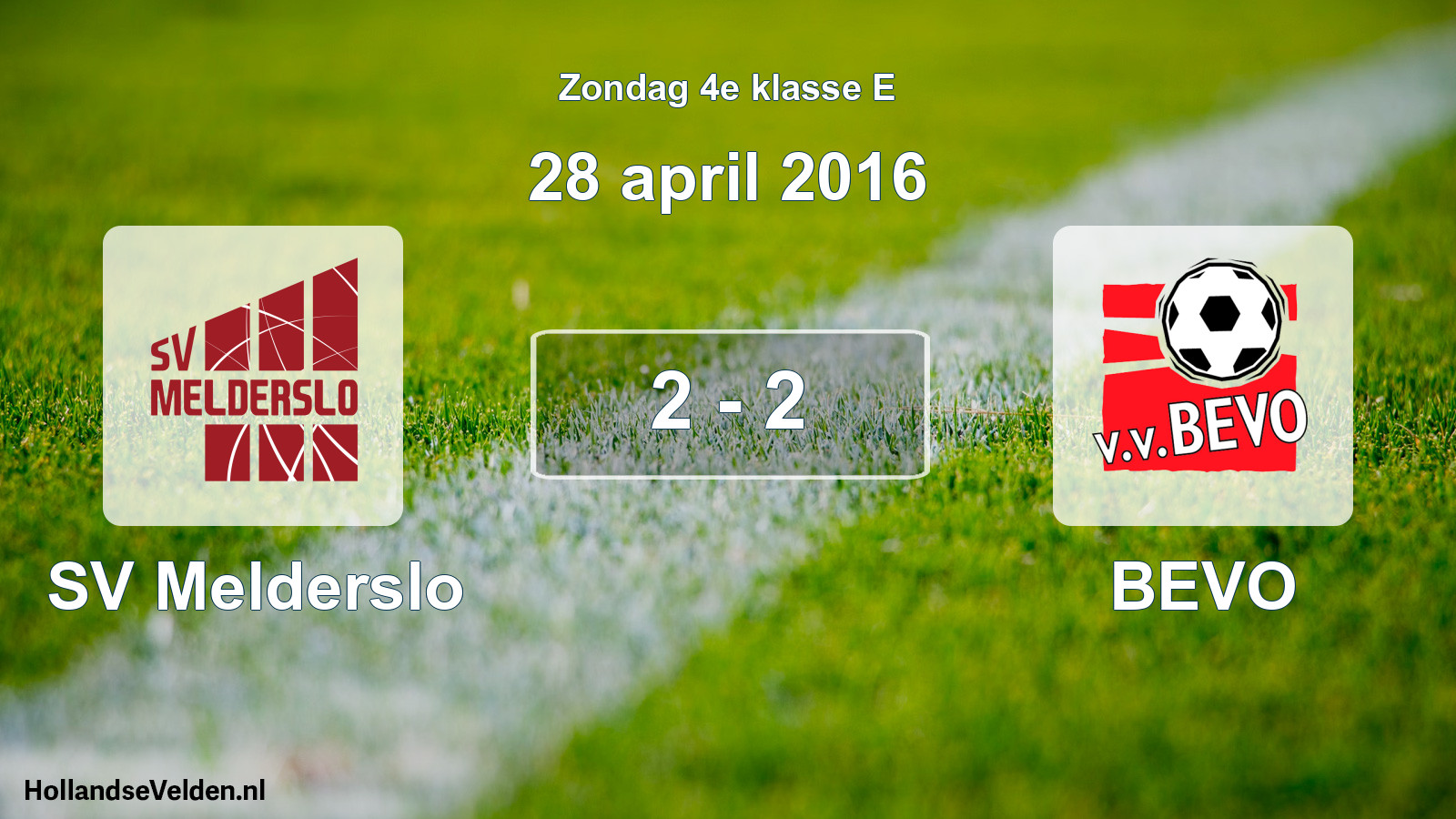 Total number of matches played: SV Melderslo - BEVO 2 - 2 (28 April 2016)