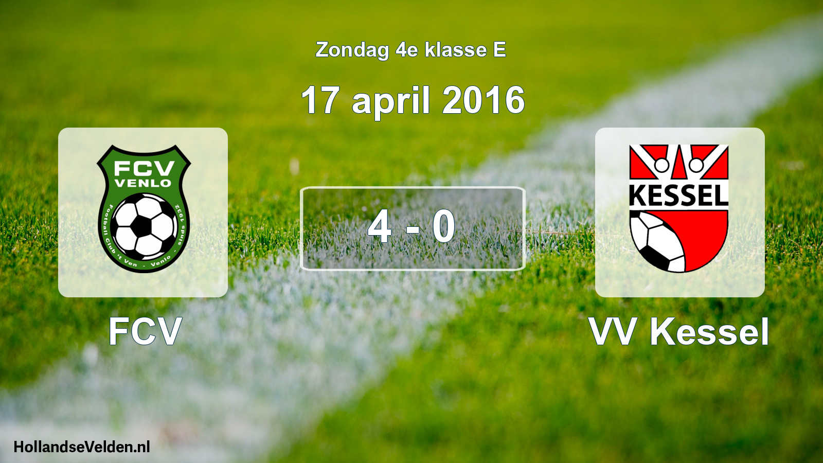 Total number of matches played: FCV - VV Kessel 4 - 0 (17 April 2016)