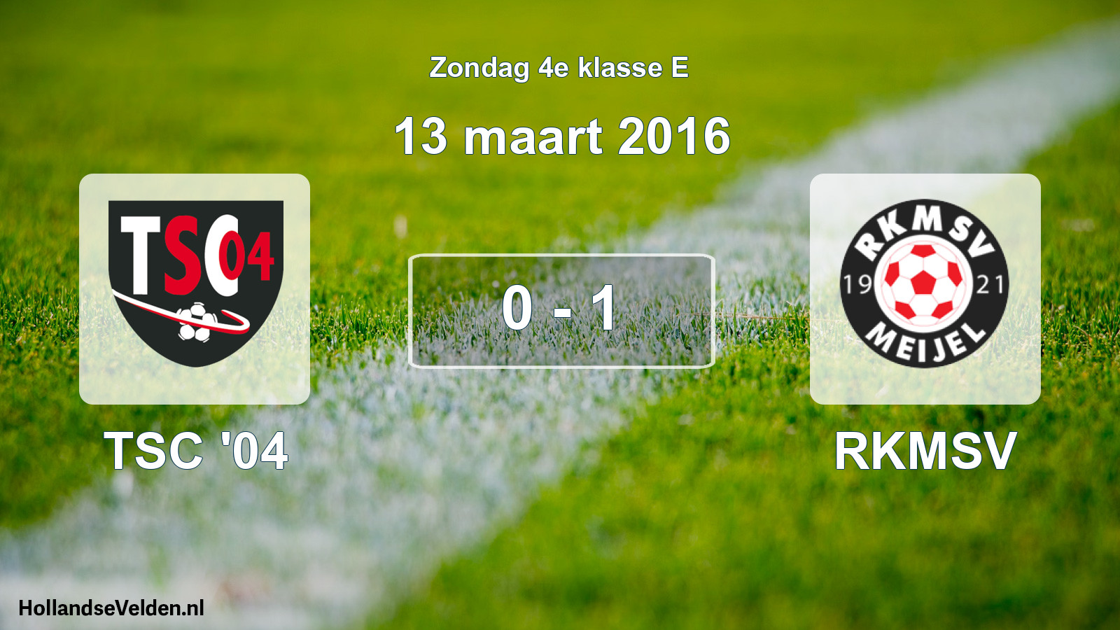 Total number of matches played: TSC '04 - RKMSV 0 - 1 (13 March 2016)