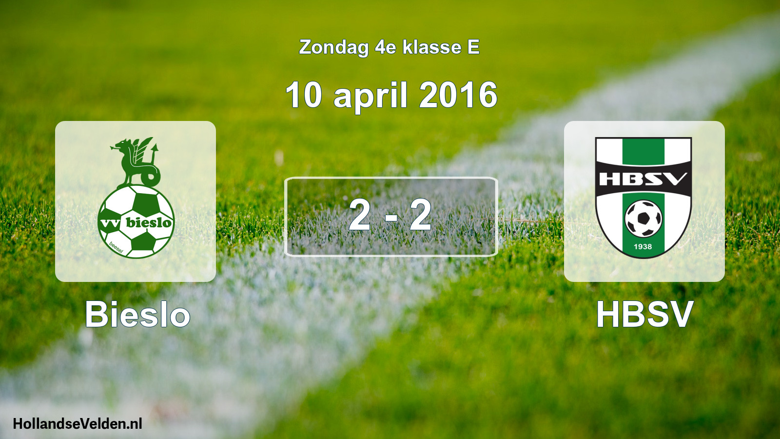 Total number of matches played: Bieslo - HBSV 2 - 2 (10 April 2016)