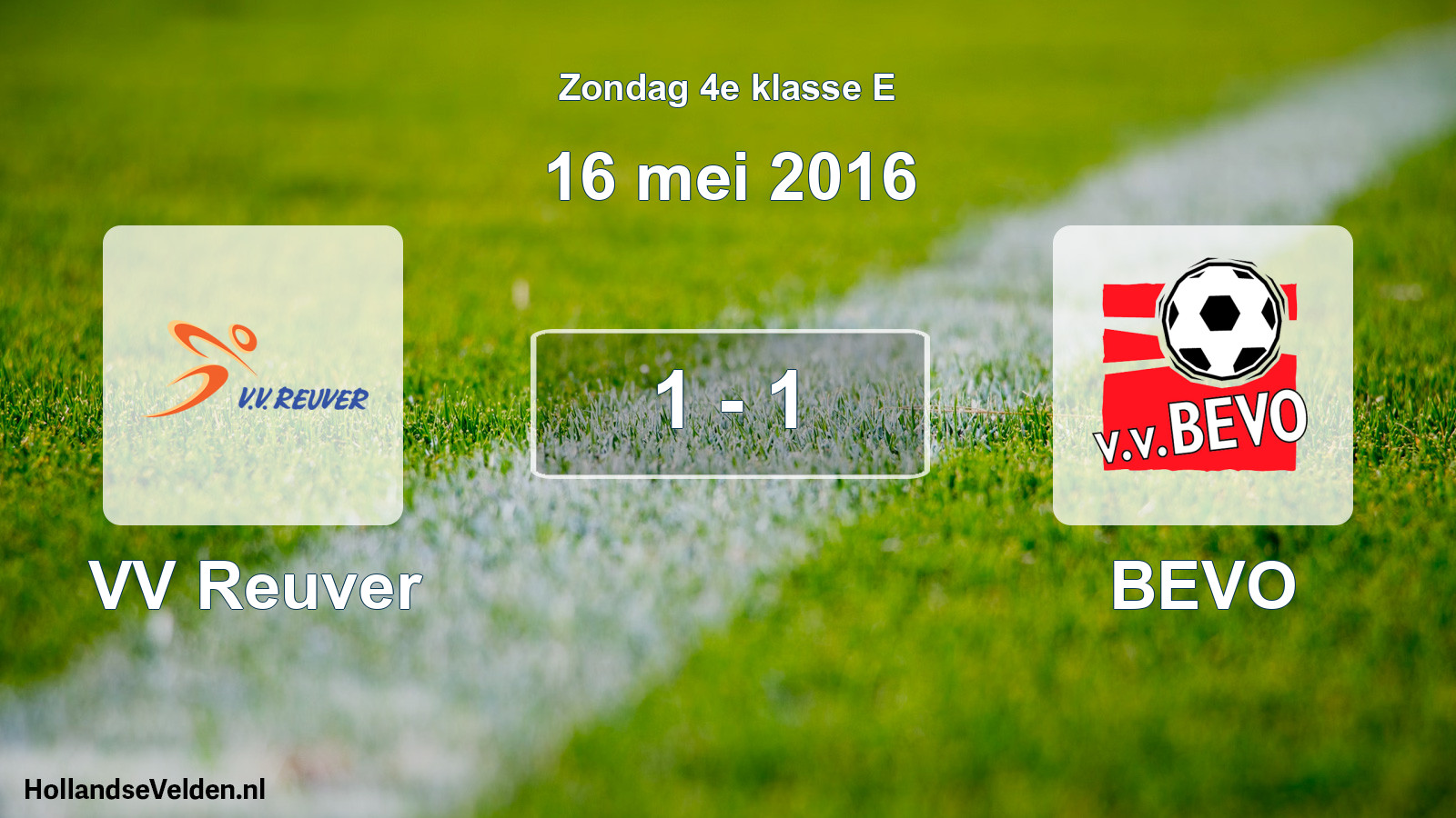 Total number of matches played: VV Reuver - BEVO 1 - 1 (16 May 2016)