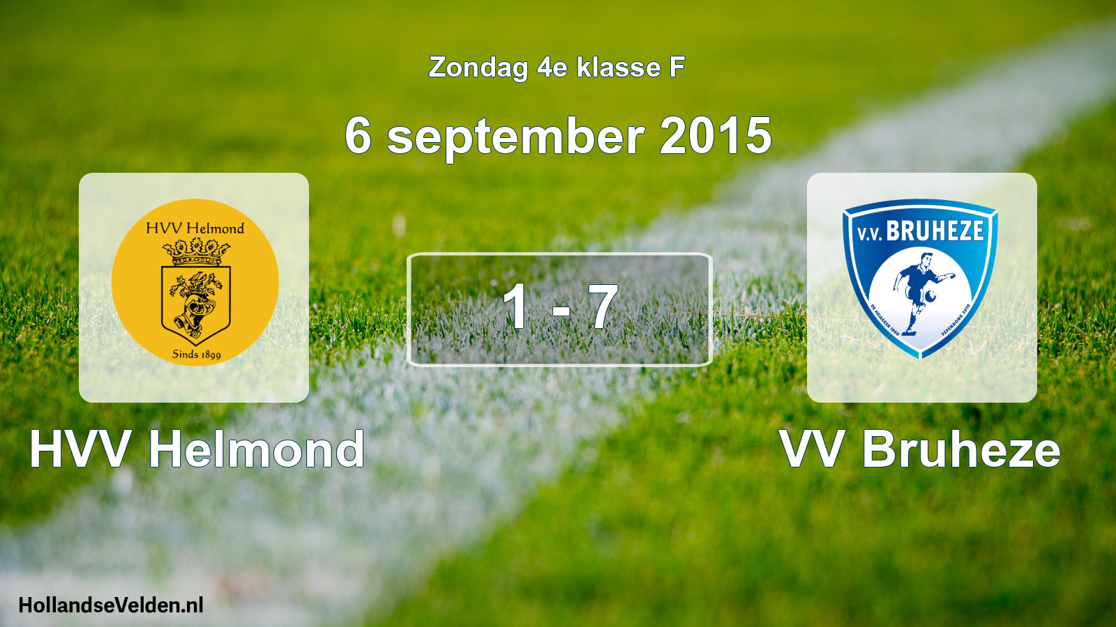 Total number of matches played: HVV Helmond - VV Bruheze 1 - 7 (6 September 2015)