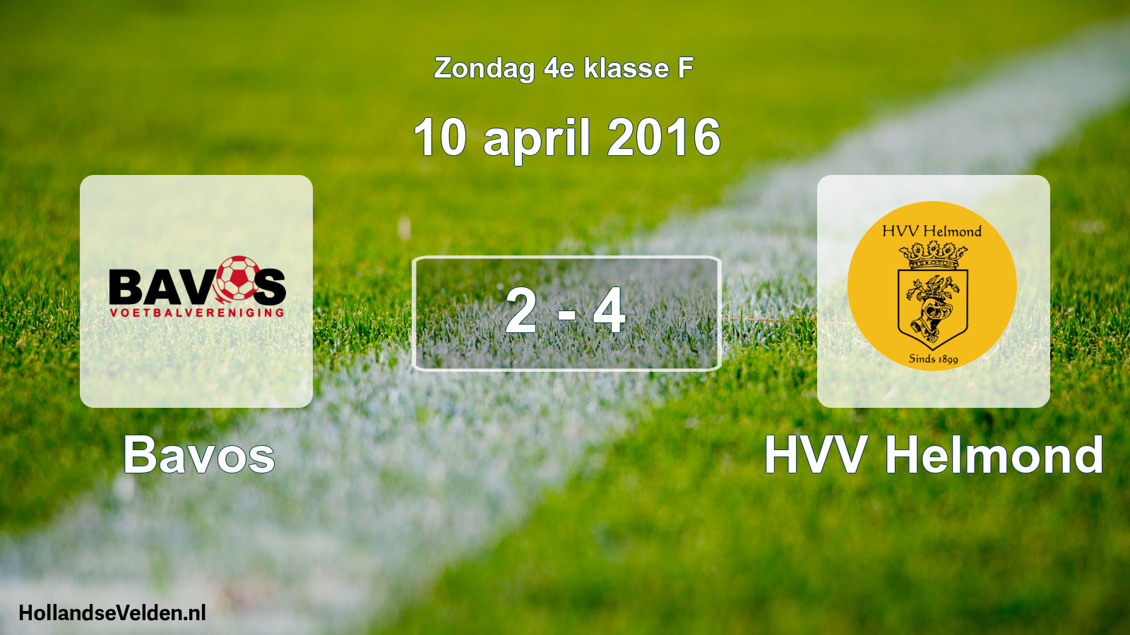 Total number of matches played: Bavos - HVV Helmond 2 - 4 (10 April 2016)