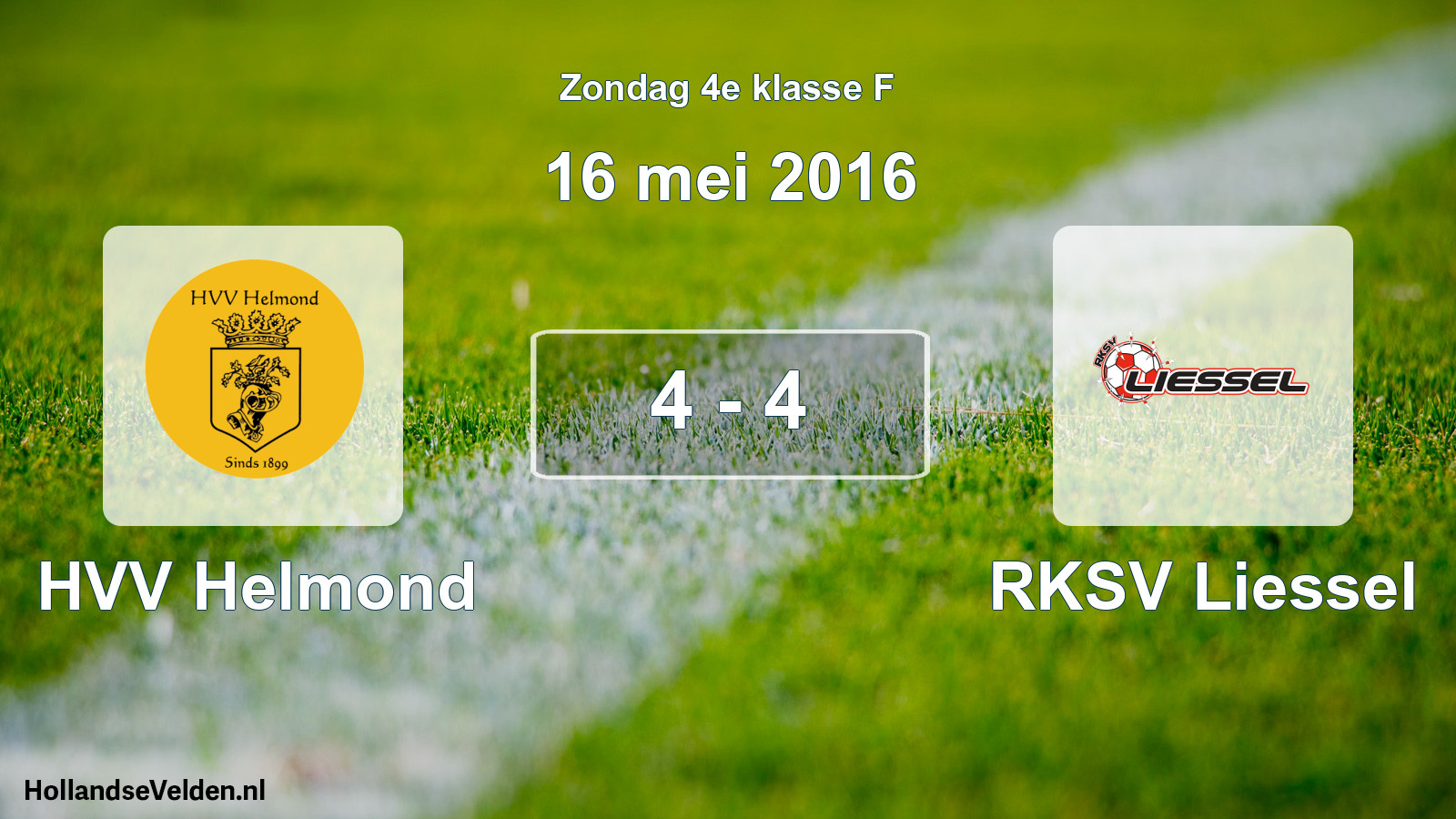 Total number of matches played: HVV Helmond - RKSV Liessel 4 - 4 (16 May 2016)