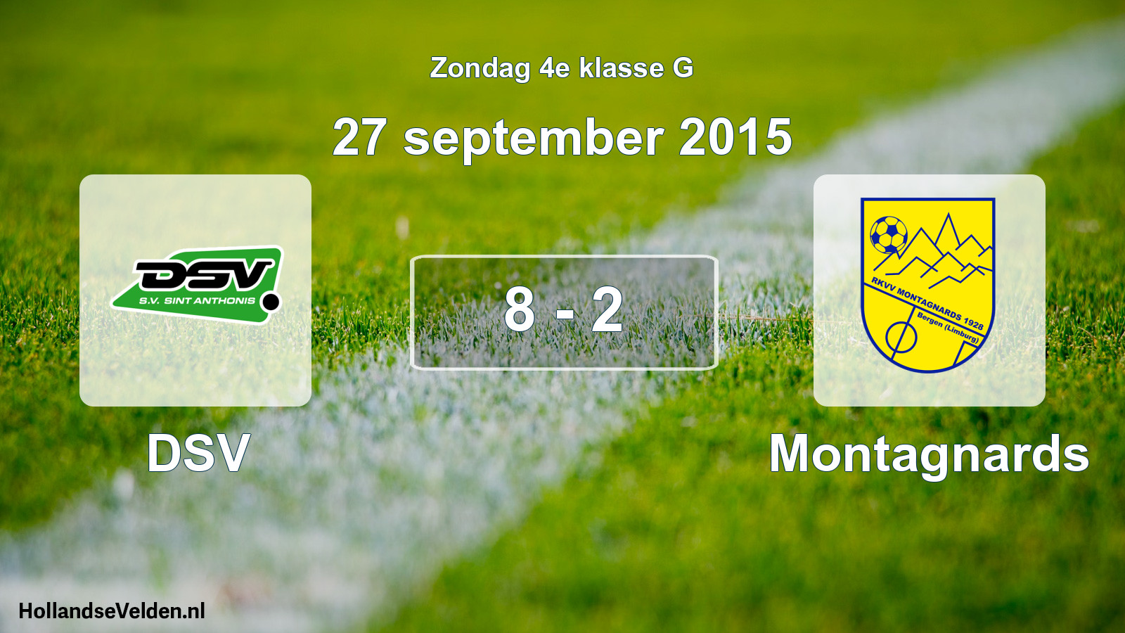 Total number of matches played: DSV - Montagnards 8 - 2 (27 September 2015)