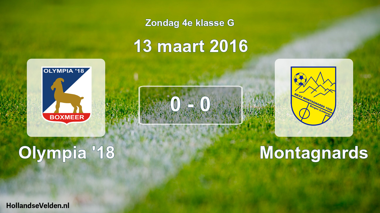 Total number of matches played: Olympia '18 - Montagnards 0 - 0 (13 March 2016)
