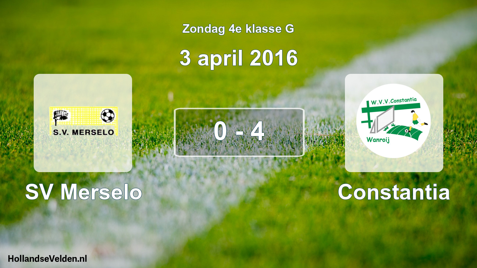 Total number of matches played: SV Merselo - Constantia 0 - 4 (3 April 2016)