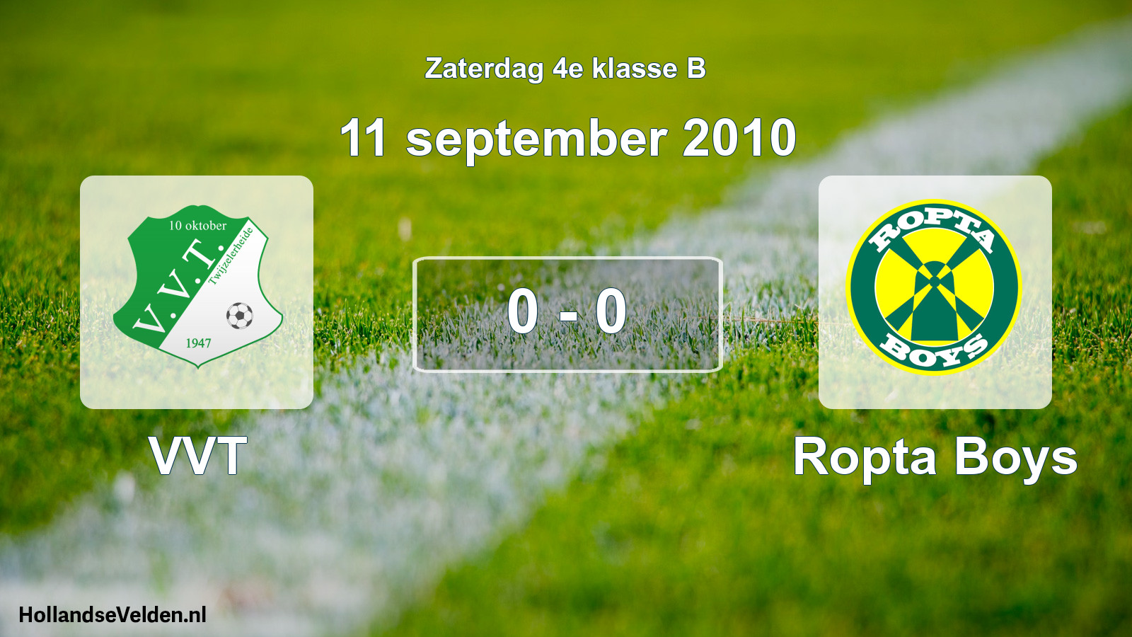 Total number of matches played: VVT - Ropta Boys 0 - 0 (11 September 2010)