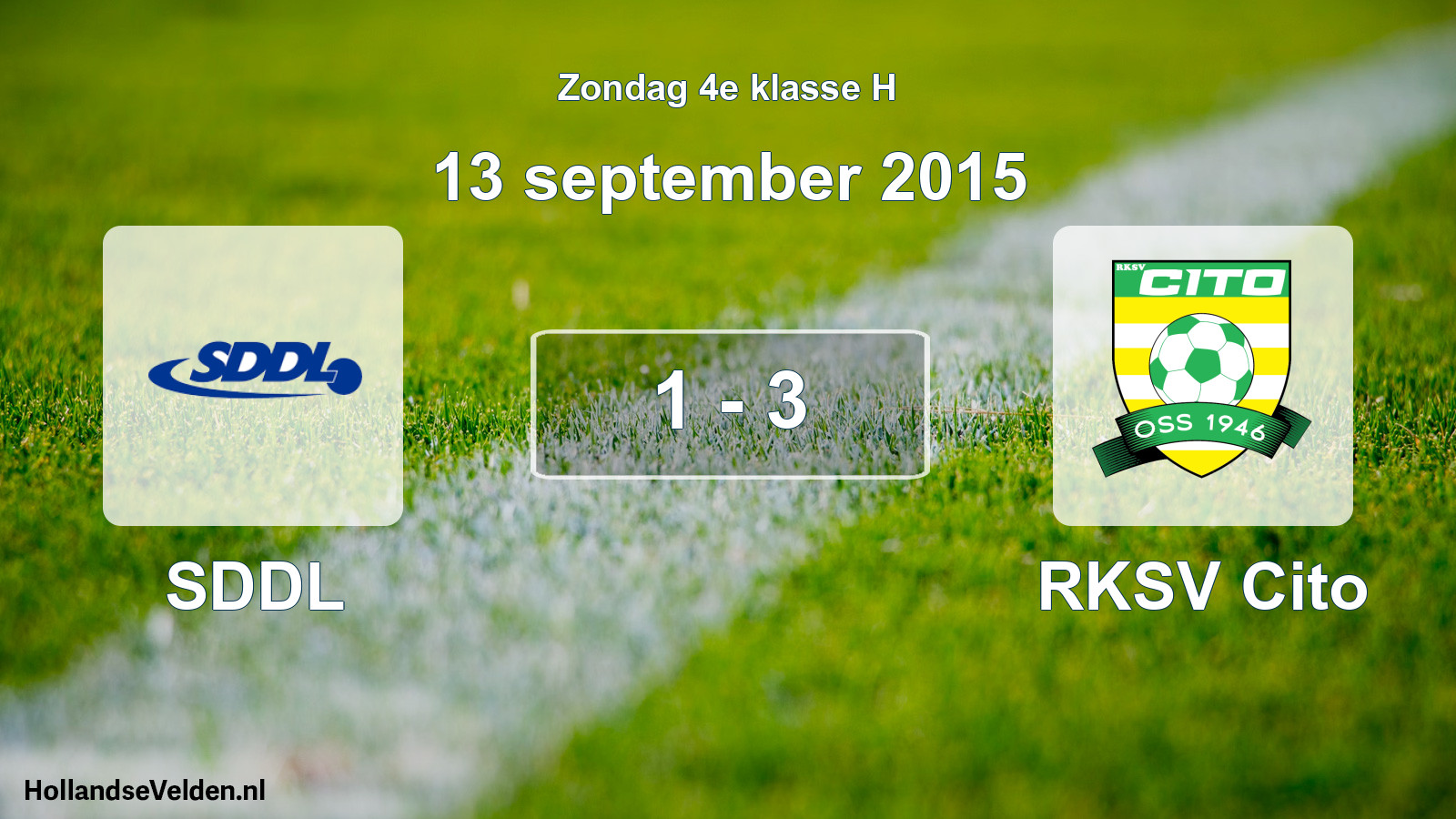Total number of matches played: SDDL - RKSV Cito 1 - 3 (13 September 2015)