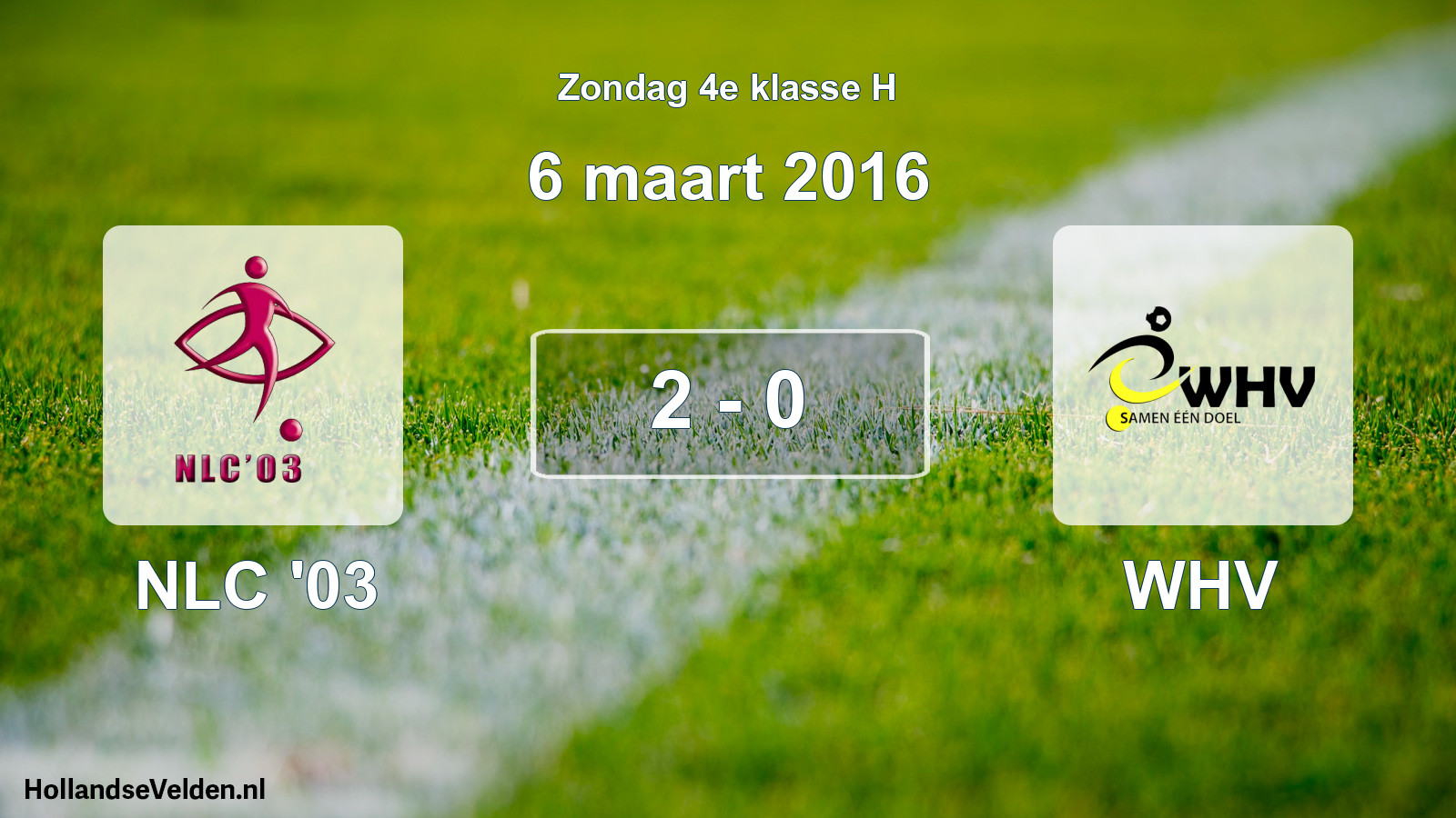 Total number of matches played: NLC '03 - WHV 2 - 0 (6 March 2016)