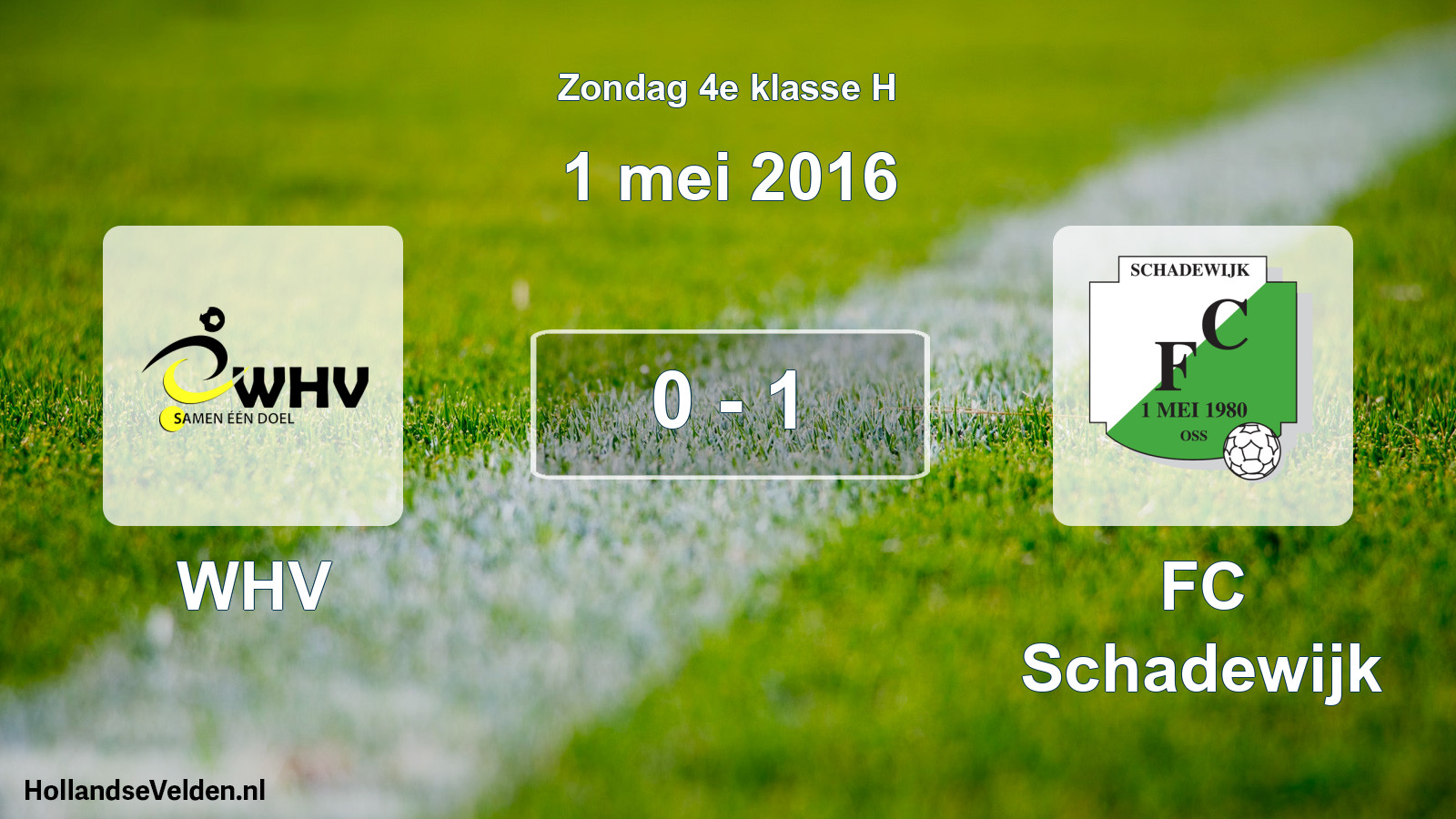 Total number of matches played: WHV - FC Schadewijk 0 - 1 (1 May 2016)