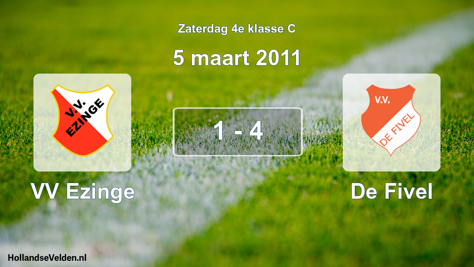 Total number of matches played: VV Ezinge - De Fivel 1 - 4 (5 March 2011)