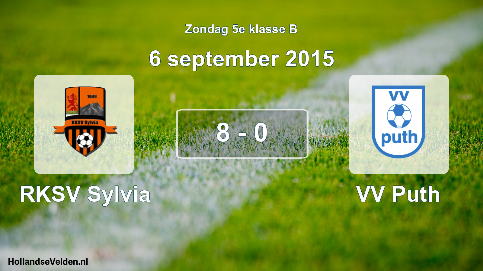 Total number of matches played: RKSV Sylvia - VV Puth 8 - 0 (6 September 2015)