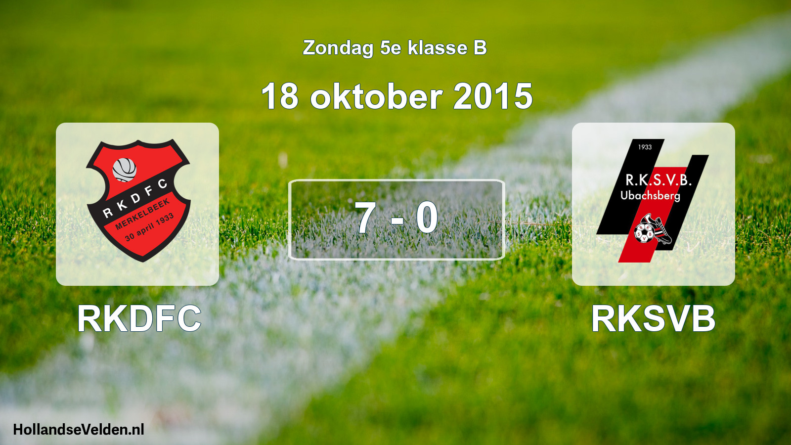 Total number of matches played: RKDFC - RKSVB 7 - 0 (18 October 2015)