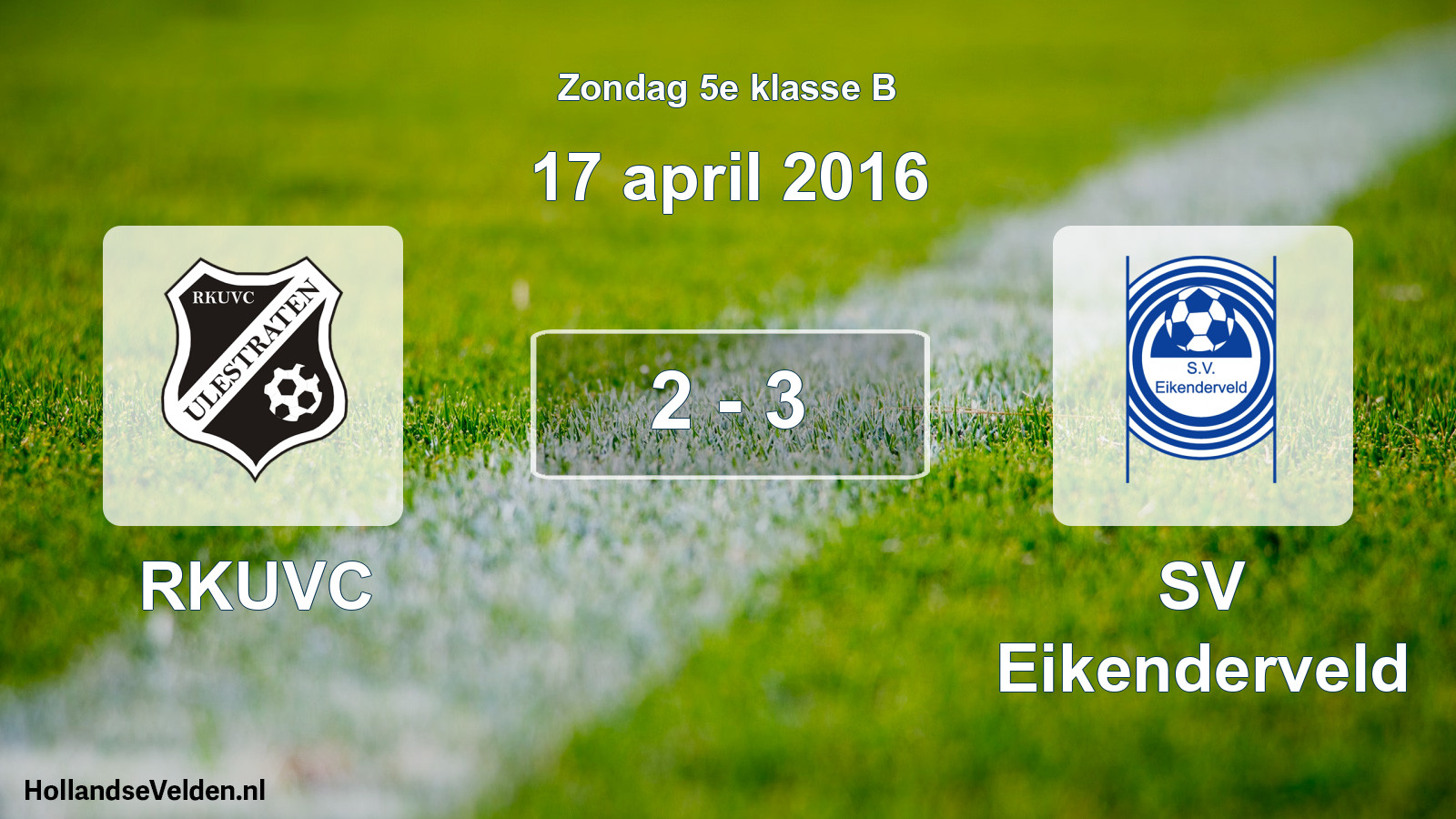 Total number of matches played: RKUVC - SV Eikenderveld 2 - 3 (17 April 2016)