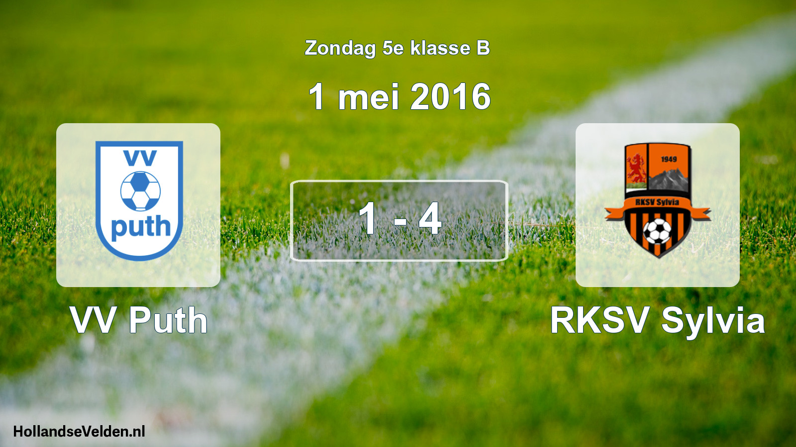 Total number of matches played: VV Puth - RKSV Sylvia 1 - 4 (1 May 2016)