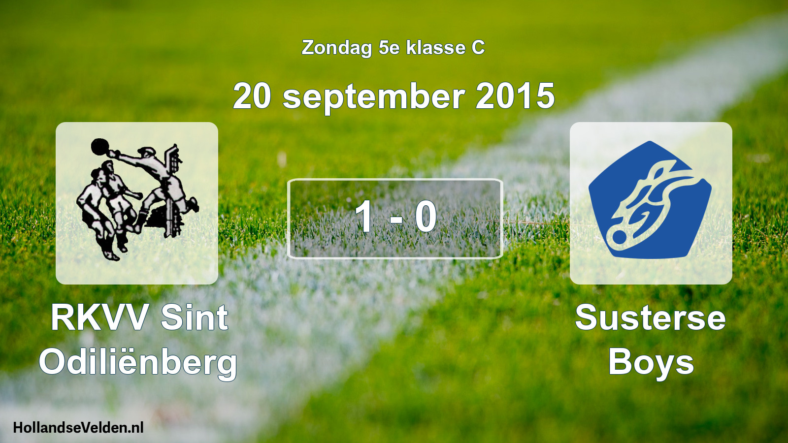 Total number of matches played: RKVV Sint Odiliënberg - Susterse Boys 1 - 0 (20 September 2015)