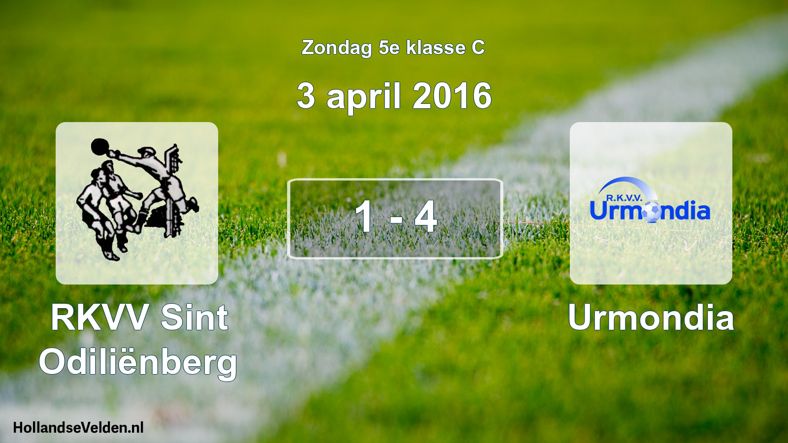 Total number of matches played: RKVV Sint Odiliënberg - Urmondia 1 - 4 (3 April 2016)