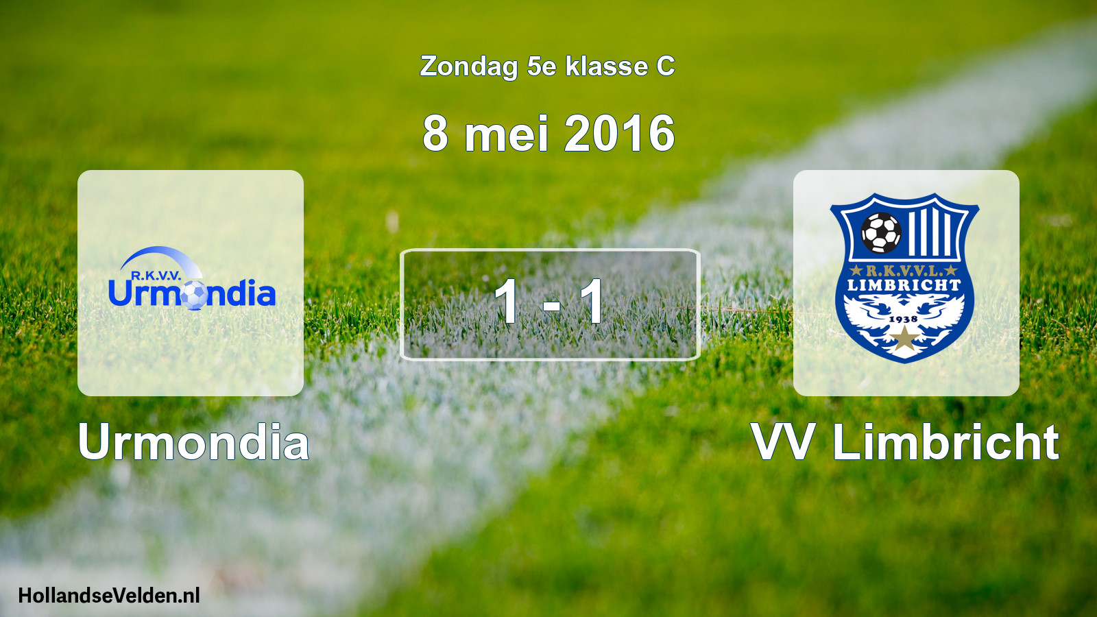 Total number of matches played: Urmondia - VV Limbricht 1 - 1 (8 May 2016)