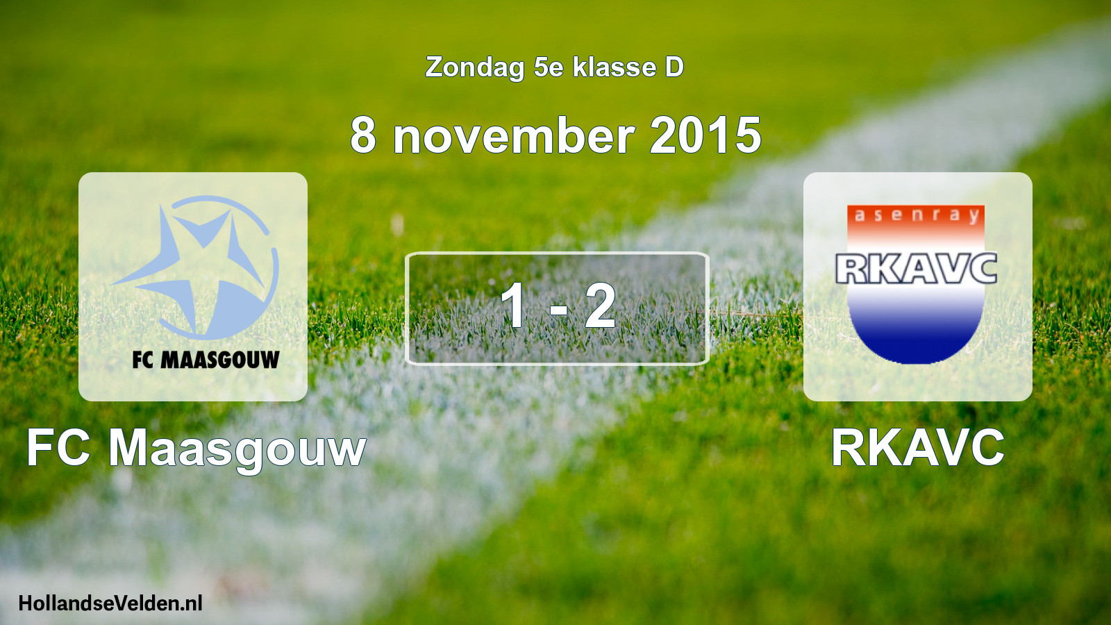 Total number of matches played: FC Maasgouw - RKAVC 1 - 2 (8 November 2015)