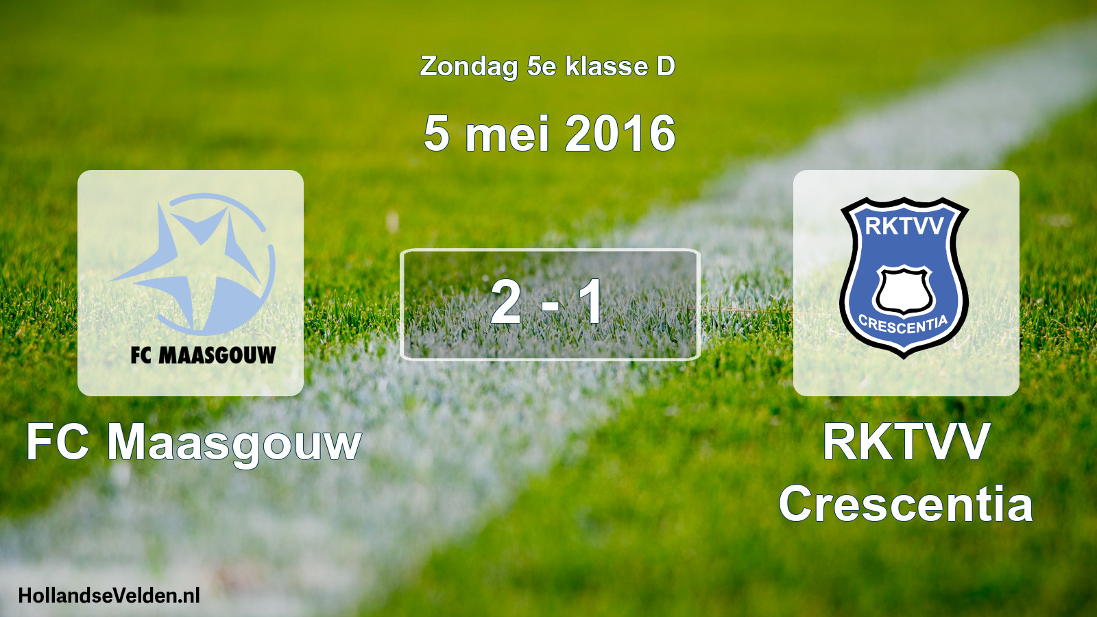 Total number of matches played: FC Maasgouw - RKTVV Crescentia 2 - 1 (5 May 2016)