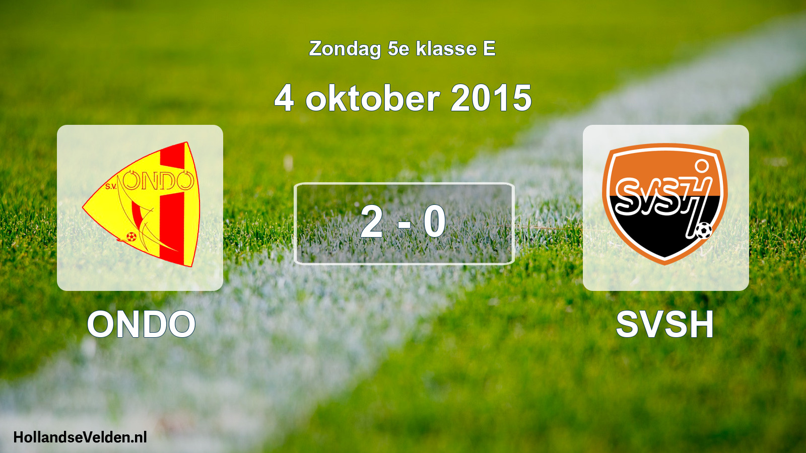 Total number of matches played: ONDO - SVSH 2 - 0 (4 October 2015)