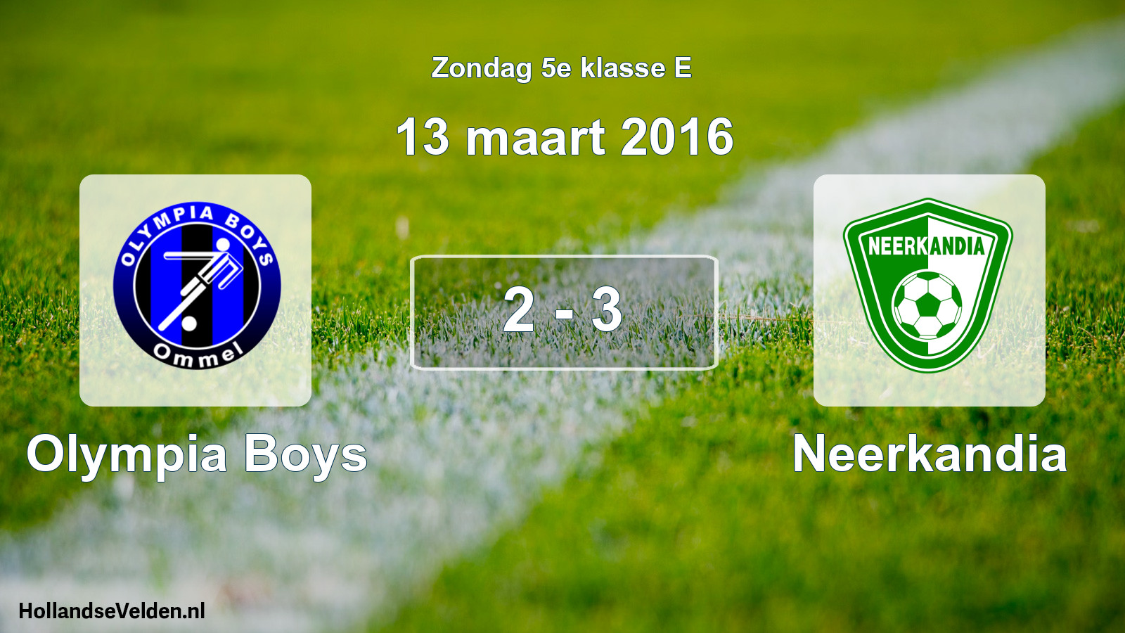 Total number of matches played: Olympia Boys - Neerkandia 2 - 3 (13 March 2016)