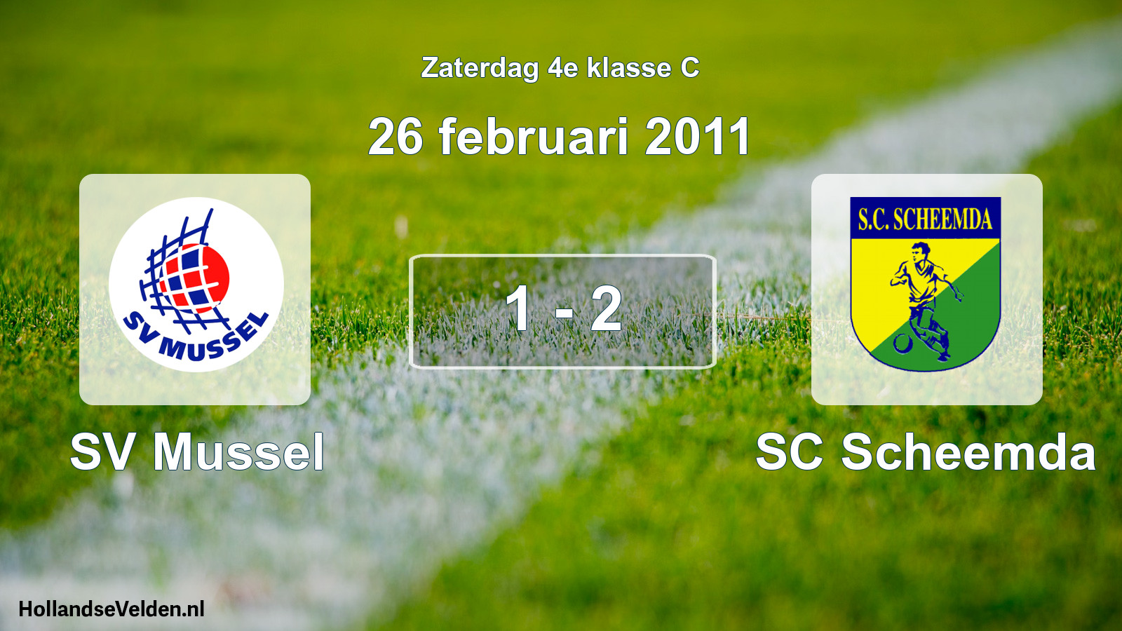 Total number of matches played: SV Mussel - SC Scheemda 1 - 2 (26 February 2011)