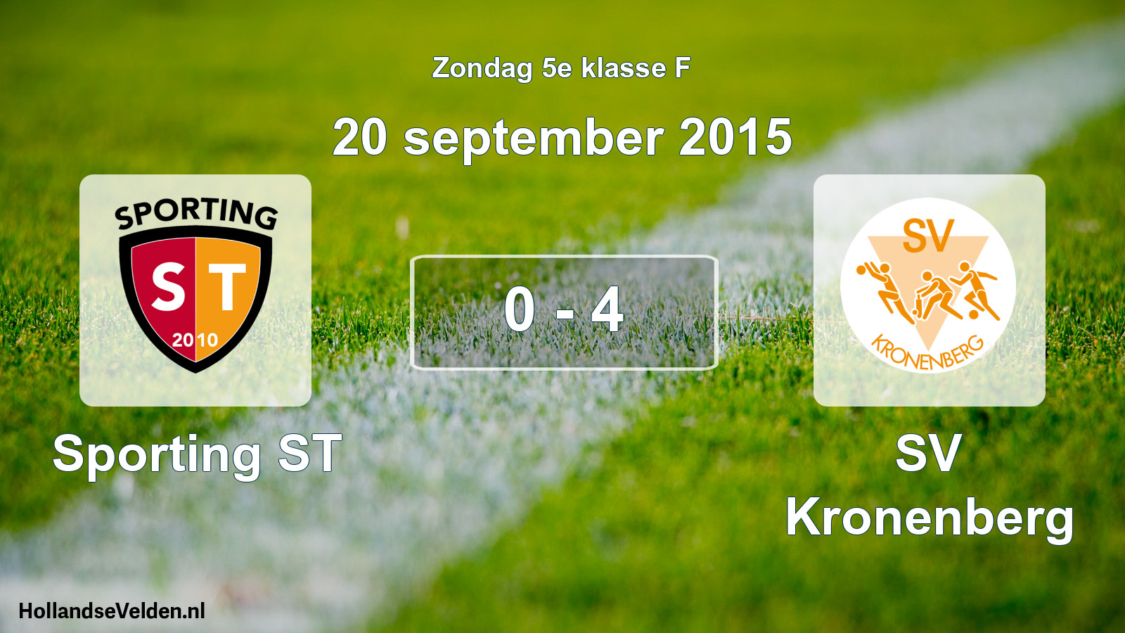 Total number of matches played: Sporting ST - SV Kronenberg 0 - 4 (20 September 2015)